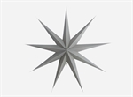 House Doctor stjerne grå 9 point 87 cm - Fransenhome
